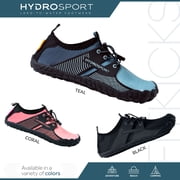 FITKICKS HydroSport Land-to-Water Footwear Barefoot Shoes, Teal (Unisex)