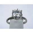 thumbnail image 4 of 3Ct Lab Created Diamond Round Cut Solitaire Engagement Ring 14K White Gold Plated, 4 of 5
