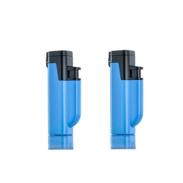2 Pack Torch Lighter Cigar Lighters Adjustable 3 Jet Flame Refillable Windproof Refillable Butane Torch Lighter Fireplace Candle BBQ Grill Kitchen Stove Camping, No Gas