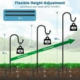 thumbnail image 2 of 76" Shepherds Hooks for Outdoor, Heavy Duty Garden Bird Feeder Pole for Hanging Bird Feeder, Plant Baskets, Solar Light Lanterns, Outdoor Plant Hanger Hook with 5 Base Prongs,1 Packs, 2 of 8
