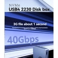 thumbnail image 2 of 40Gbps 2230 M.2 NVMe USB 4.0 SSD Enclosure with Cooling Fan Compatible with TB3/4 for Laptop Computer Game Camera, 2 of 8