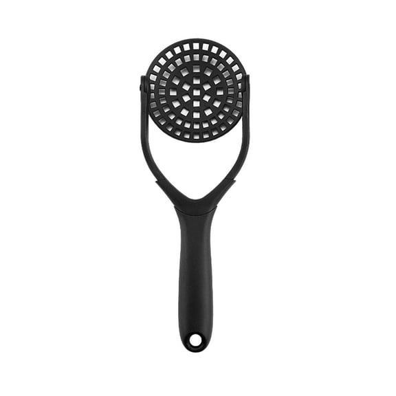 Potato Masher Foldable Mashed Potato Masher for Non Stick Cookware Food Masher Kitchen Tool And Gadgets Kitchen Utensils for Potato Vegetable Fruit (Black)