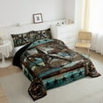 thumbnail image 3 of Manfei Old Barn Doon Bedding Full Comforter Set, Texas Stars Down Comforter, Rustic Farmhouse Reversible Duvet Insert, Breathable Room Decoration, 3 Pieces, 3 of 8