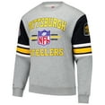 thumbnail image 2 of Men's Mitchell & Ness Heather Gray Pittsburgh Steelers All Over 4.0 Vintage Logo Pullover Sweatshirt, 2 of 3
