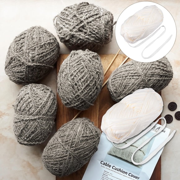 OULII Crochet Cord Knitting Cord White Acrylic For Craft Lovers 1 Roll