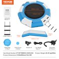 thumbnail image 3 of VEVOR Inflatable Water Bouncer, 10ft Recreational Water Trampoline, Portable Bounce Swim Platform with Slide,3-Step Ladder & Electric Air Pump,Kid Adult Floating Rebounder for Pool Lake Water Sports, 3 of 9