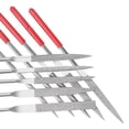 thumbnail image 4 of 10pcs Diamond Files for Metal Jeweler Stone Polishing Wood Carving Craft Double-cut Plating Needle File Set 3x140mm Hand Tools, 4 of 5
