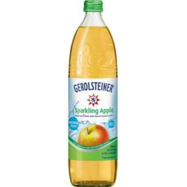 Gerolsteiner Sparkling Apple Mineral Water, 25.3 oz