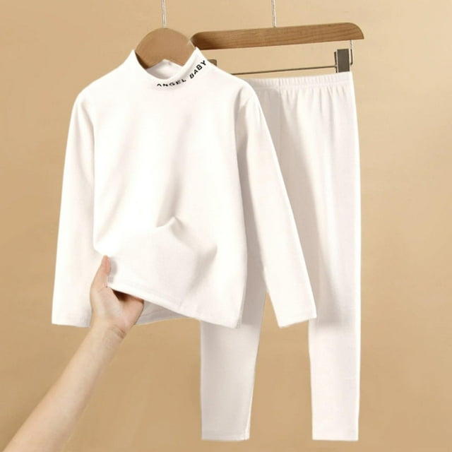 Cowsor Pyjamas 2 Pcs pour Filles et Garçons en Coton Biologique Chaud pour Enfants