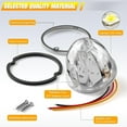 thumbnail image 5 of Lysliv 2Pcs White Watermelon LED Strobe+Constant Marker Lights Dual Function Watermelon-shaped Side Marker Clearance Tail Top Cap Roof Lights for Trailer Truck Semi-trailer Heavy-duty Truck Bus Van, 5 of 7