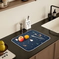 thumbnail image 5 of Yayeee Dish Drying Mat for Kitchen Counter 16" x 18" Microfiber Super Absorbent Coffee Decorative Pad, Christmas Whimsy, 5 of 9