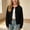 Black, variant on DAETIROS Girls Cotton Knit Cardigan Button Front Crew Neck Long Sleeve Solid Basic School Uniform Sweater