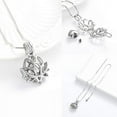 thumbnail image 4 of Hollow Heart Cremation Jewelry for Ashes Lotus Flower Hollow Heart Urn Necklace Ash Locket, Keepsake Pendant Necklace for Women, 4 of 7
