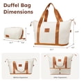 thumbnail image 3 of Gowill 6 Piece Luggage Sets, Lightweight ABS Hard Suitcase with Expandable Travel Duffle Bags, White Tan, 3 of 16