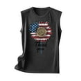 thumbnail image 3 of Graphic Tank Tops, Summer 2024 Sleeveless 4th of July Shirts Women Crew Neck Casual Flag Sunflower Print Tanks (S, Dark Gray 01), 3 of 4