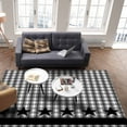 thumbnail image 3 of Area Rugs Indoor Non-Slip Rectangle Rug 2.7x5 Ft Checkered Art Abstract Gary Plaid Stars Decor Rug Rubber Backing Floor Mats Non Shedding Home Decor Carpet for Entryway Living Room, 3 of 8