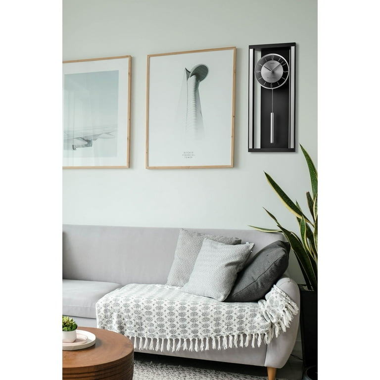 Seiko Modern Noir Wall Clock Pendulum Dual Chimes Black with Seiko Modern Noir Wall Clock Pendulum Dual Chimes Black with