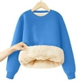 thumbnail image 2 of Gubotare Girls Sweatshirts Toddler Baby Girl Sweatshirt Long Sleeve Crewneck Pullover Cute Sweatshirts For Teen Girls Size 10-11 Years (Blue,10-11 Years), 2 of 5