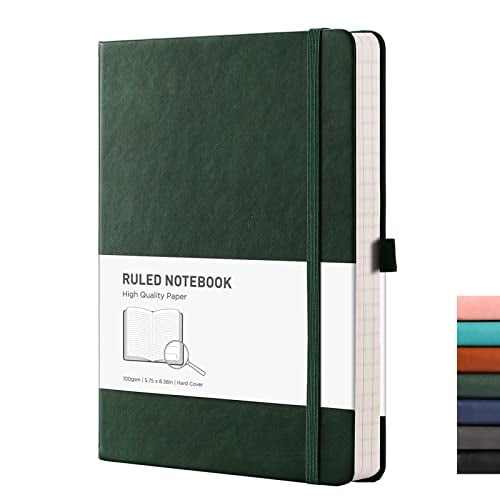 Cuaderno escritura RETTACY - Piel A5 192 pág. tapa dura, 100g/m² 5.75'' × 8.38''