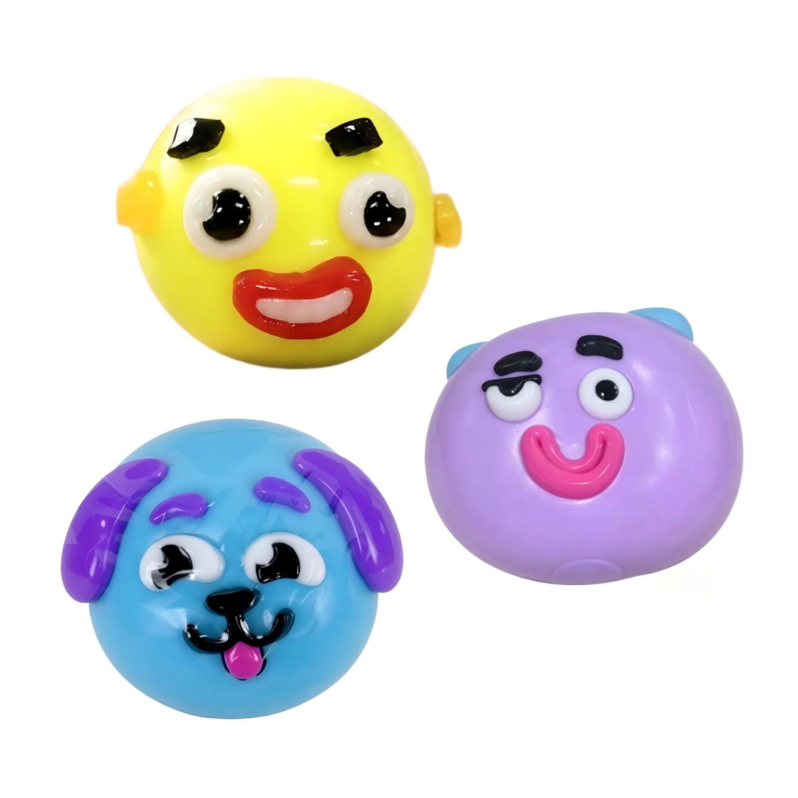 DIY Squishy Stress Toy Slow Rising Decompression Ball for Anxiety Relief, Customizable Expression Fidget for Adults Kids Desk Office