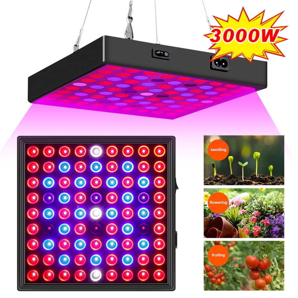 3 Head LED plant lamp grow light kit seeds Hydroponics indoor growbox greenhouse 
