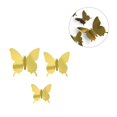 thumbnail image 3 of Injueey 12/24 Uds pegatina de espejo para pared calcomanía mariposas 3D espejo pared arte fiesta boda hogar decoraciones mariposa nevera pared Decoración del hogar oro 24 piezas Injueey HA001498-07, 3 of 6