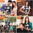 thumbnail image 4 of Pioneer Flower Floral Print Pattern Apron for Women and Men, Cotton Linen Waterproof with Pockets, Adjustable, 33x27 Inch for Kitchen, Gardening, BBQ, Salon, 4 of 6