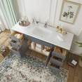 thumbnail image 4 of 66 in. W x 21 in. D x 32.5 in. H Bath Vanity Cabinet without Top in Silver, 4 of 5