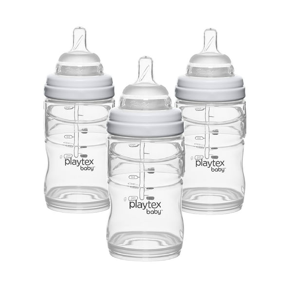 Playtex Baby Nurser with Dropins Liners Baby Bottle, 4 oz, 3 pk