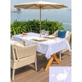 thumbnail image 4 of Outdoor Tablecloth with Umbrella Hole and Zipper, Easter Bunny Rectangle Table Cloth 60x102 Inch Waterproof Tablecloth, Watercolor Butterfly Cute Rabbit Flowers Purple Picnic Table Cover for Patio, 4 of 7