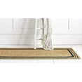 thumbnail image 4 of Ripaz Vogue Jute Rug Hand Woven Rectangle Beige + Black Border Living Room Area Rug (4x7 Ft), 4 of 5
