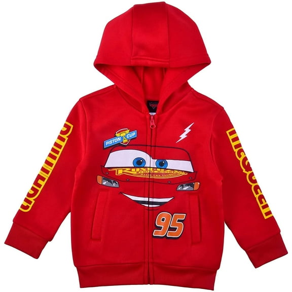 Disney Cars Lightning McQueen Long Sleeve Fleece Hoodie (Boys), Sizes 2T-8