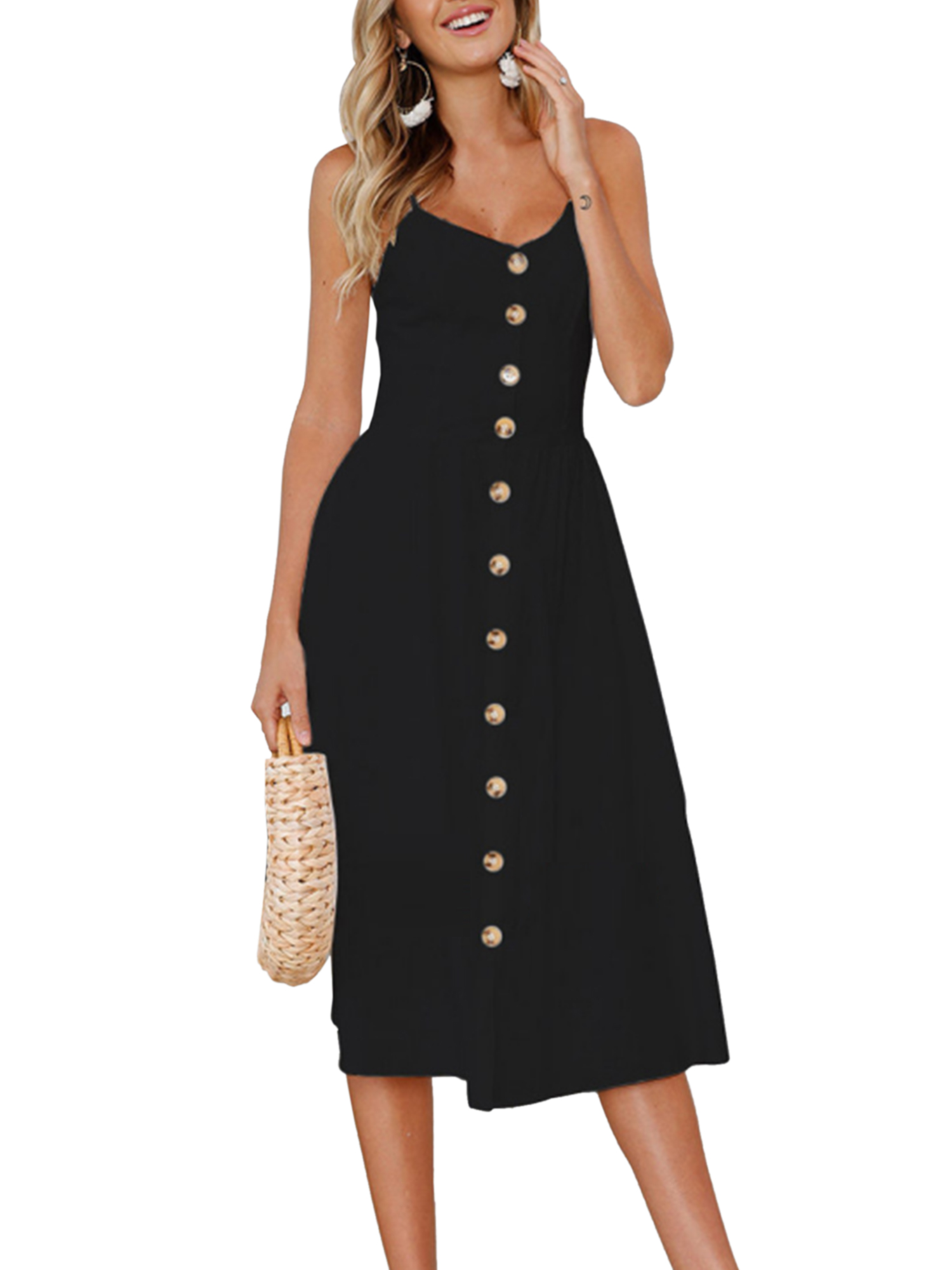 Womens Summer Holiday Beach Button Through Off Shoulder Ladies Summer