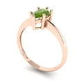 thumbnail image 2 of Clara Pucci 14K Rose Gold Solid Gold Peridot Solitaire Anniversary Ring for Women - 1 cttw Pear Cut, 2 of 7