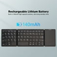 thumbnail image 3 of Foldable  Keyboard With Touchpad, BT 5.1, Long Battery Life, 3 Fold Storage, Suitable For Smartphones, Tablets, Laptops, 3 of 8