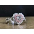 thumbnail image 5 of Womens Alloy Ring With White Crystal Heart Design Electroplated Fashion Jewelry Accessory With Crystal Sparkle, 5 of 7