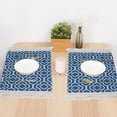 thumbnail image 4 of Linen Placemats Set, Tassel Trim, Insulated Table Mats, and Practical for Dining Table Decor, Blue, 4 of 9