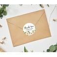 thumbnail image 3 of Darling Souvenir Round 45 Pcs Peony Floral Thank You Stickers Personalized Bride Groom Names And Date Envelope Seals-White, 3 of 3