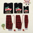 thumbnail image 2 of GRNSHTS Matching Family Pajamas Sets Christmas Matching Holiday Pjs Letter Print Top and Plaid Pants Sleepwear, 2 of 12