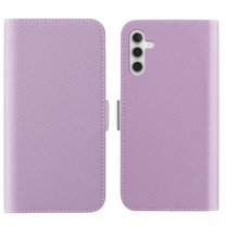 Feishell Wallet Case for Samsung Galaxy A14 5G,Lychee Texture PU Leather Candy Color Shockproof Protective Magnetic Flip Holder Anti-Scratch Phone Cover with Credit Card Slots & Cash Pocket,Purple