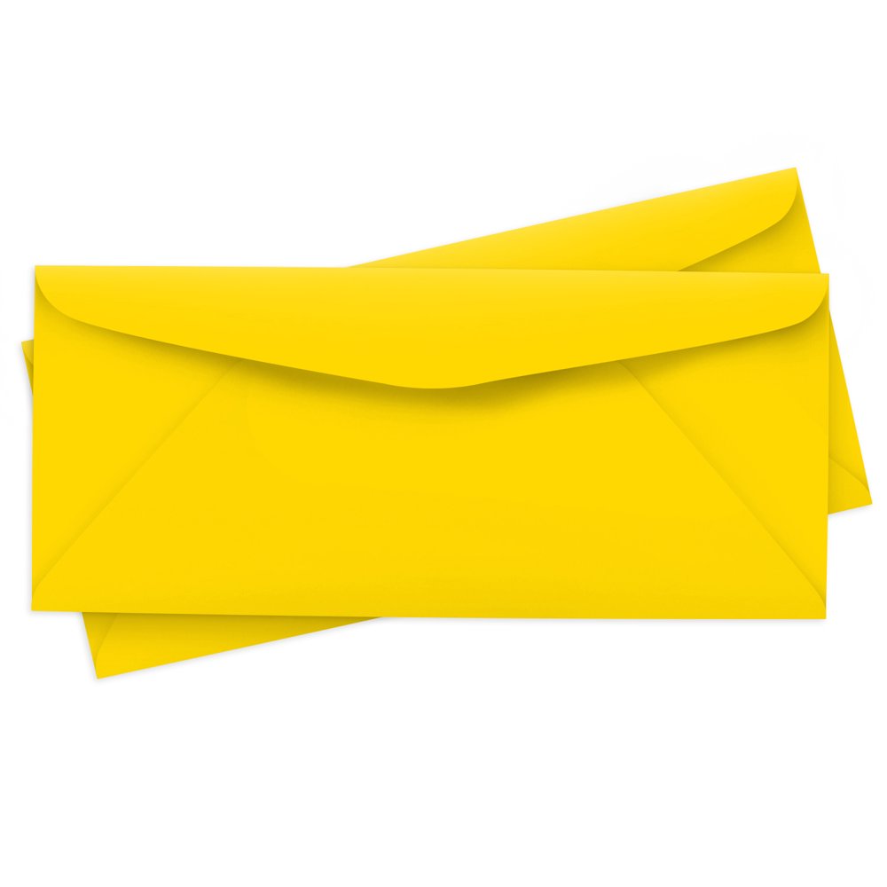 Sun Yellow Bright Color 10 Envelopes Great for Mailing Letters