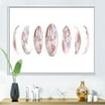 thumbnail image 2 of Designart 'Moon Phases On White' Modern Framed Canvas Wall Art Print, 2 of 5
