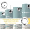 thumbnail image 4 of Blue Coastal Coral Blackout Curtains for Bedroom, Summer Beach Ocean Abstract Art Thermal Insulated Kitchen Drapes with Grommets, Light Blocking Window Treatment, 2 Panels 42" x 54", 4 of 7