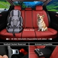 thumbnail image 5 of Coverado Red Car Seat Covers Full Set, Waterproof Premium Leather Front and Back Seat Protectors, Luxury Auto Interior Accessories, Universal Fit Most Cars Sedan SUVs Pick-up Trucks, 5 of 8
