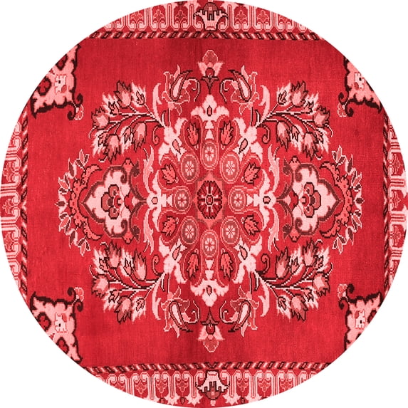 Ahgly Company Indoor Round Persian Red Traditional Area Rugs, 8' Round