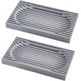 thumbnail image 1 of Jabonera de silicona de primera calidad, paquete de 2, jabonera con drenaje automático para ducha, baño, cocina (gris), 1 of 5