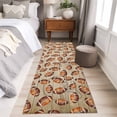 thumbnail image 5 of Rugby Balls Washable Runner Rugs 2'x6', Vintage Sport Brown Wood Grain Striped Abstract Low Pile Throw Entryway Rug Non-Slip Sturdy Edge Binding Carpet for Indoor Bedside Entrance Bedside, 5 of 9