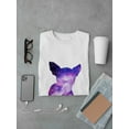 thumbnail image 3 of Chihuahua Cool Galaxy Graphic Silhouette Men White T-Shirt, Male Medium, 3 of 4