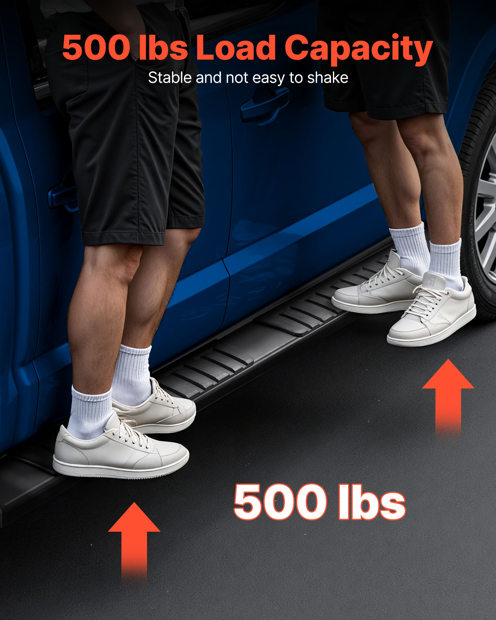 VEVOR Running Boards, 6 Inches Side Steps Compatible with 2009-2018 Dodge Ram 1500 Crew Cab, 2010-2025 Dodge Ram 2500 3500 Crew Cab, Black Textured Aluminum Alloy Nerf Bars, 500 lbs Load Capacity