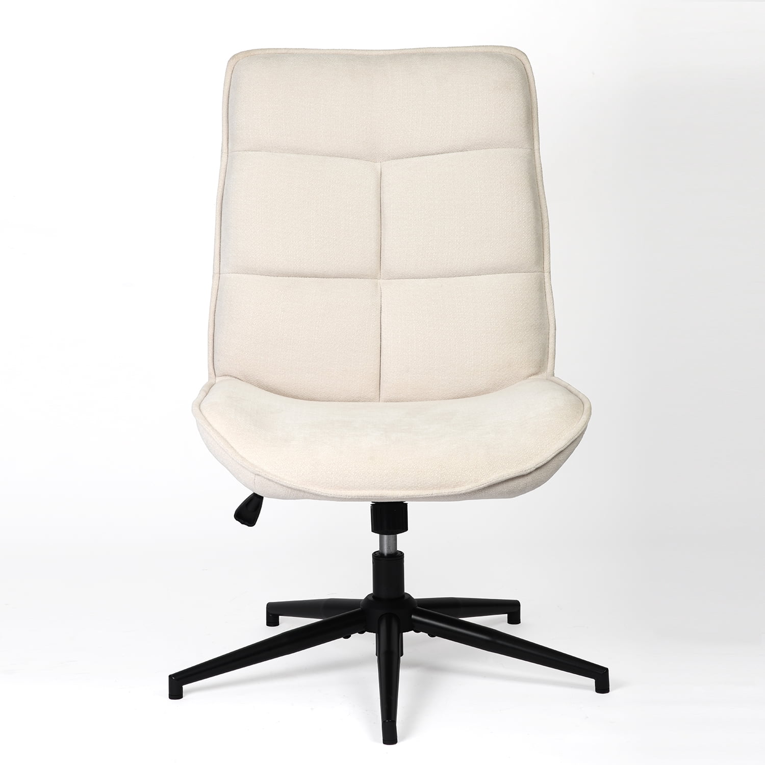 Homy Casa Reception Chair, Swivel Office Guest Chair, Adjustable Height, for Waiting Room, Beige